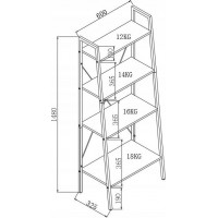 Regál LOFT REG-2 - dub sonoma/kov