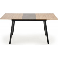 Jedálenský stôl BERRY 120(160)x80x76 cm - rozkladací - dub sonoma/sivá + čierna