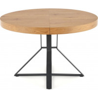 Jedálenský stôl MARIE - 120(160)x120x80 cm - rozkladací - dub zlatý + čierna
