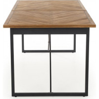Jedálenský stôl ALVIN 180(240)x90x77 cm - rozkladací - orech medový + čierna