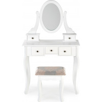 Toaletný stolík ŠÁRKA s taburetom - biely