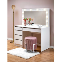 Toaletný stolík SUPERSTAR XL s LED osvetlením - biely
