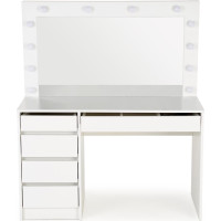 Toaletný stolík SUPERSTAR XL s LED osvetlením - biely