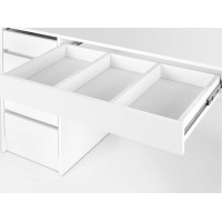 Toaletný stolík SUPERSTAR XL s LED osvetlením - biely