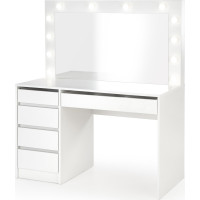 Toaletný stolík SUPERSTAR XL s LED osvetlením - biely