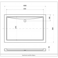 Obdĺžniková sprchová vanička ALPINA