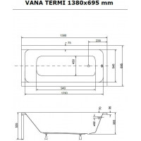 Obdélníková vana TERMI