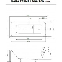 Obdĺžniková vaňa TERMI