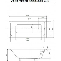 Obdélníková vana TERMI