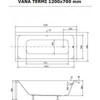 Obdélníková vana TERMI