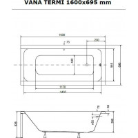 Obdĺžniková vaňa TERMI