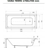 Obdélníková vana TERMI