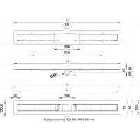 Odtokový žľab STANDARDline MEDIUM