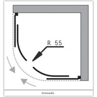 Štvrťkruhový sprchový box GRANADA