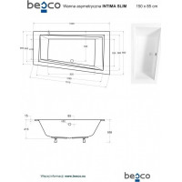 Asymetrická vaňa INTIMA SLIM