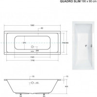 Obdĺžniková vaňa QUADRO SLIM