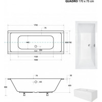 Obdĺžniková vaňa QUADRO SLIM