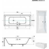 Obdélníková vana QUADRO