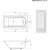 Obdélníková vana SHEA SLIM