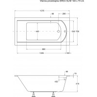 Obdĺžniková vaňa SHEA SLIM