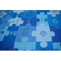 Detský koberec PUZZLE modrý