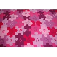Detský koberec PUZZLE ružový