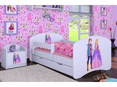 Detská posteľ so zásuvkou 180x90cm VESELÝ PSÍK