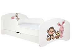 Detská posteľ so zásuvkou ZVIERACIE KAMARÁTI