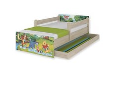 Detská posteľ MAX Disney - MACKO PÚ II 160x80 cm - so zásuvkou