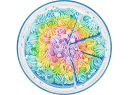 RAVENSBURGER Okrúhle puzzle Kruh farieb: Dúhová torta 500 dielikov