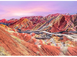 RAVENSBURGER Puzzle Dych vyrážajúce hory: Dúhové hory, Čína 1000 dielikov