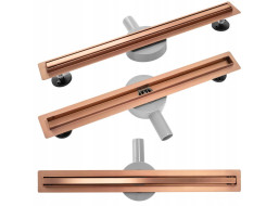 Sprchový žľab MAXMAX Rea NEO PRE SLIM - medený brúsený