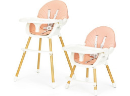 ECOTOYS Jedálenská stolička 2v1 Ružová