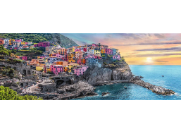 TREFL Panoramatické puzzle Vernazza pri západe slnka, Taliansko 500 dielikov