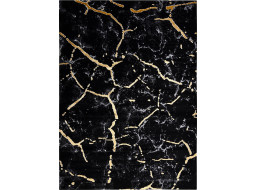 Kusový koberec Gloss 410A 86 3D mramor black/gold