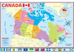 EUROGRAPHICS Puzzle Mapa Kanady 200 dielikov