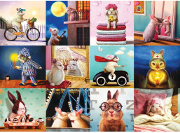 EUROGRAPHICS Puzzle Legrační králiky 1000 dielikov
