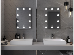 Obdĺžnikové zrkadlo MEXEN DONA 50x70 cm - s LED podsvietením a vyhrievaním, 9818-050-070-611-00