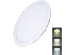 LED mini panel CCT, podhľadový, 18W, 1530lm, 3000K, 4000K, 6000K, okrúhly