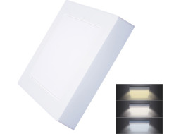 LED mini panel CCT, prisadený, 12W, 900lm, 3000K, 4000K, 6000K, štvorcový