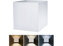 LED vonkajšie nástenné osvetlenie Parma, 6W, 360lm, 10-110 °, biela