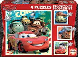 EDUCA Puzzle Autá 2, 4v1 (12,16,20,25 dielikov)