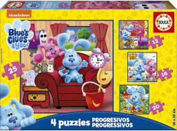 EDUCA Puzzle Blue&#39;s Clues 4v1 (12,16,20,25 dielikov)
