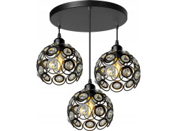 Stropné svietidlo CRYSTAL BALL set 3 - okrúhle - čierne