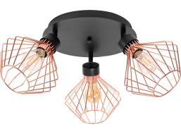 Stropné svietidlo DIAMOND - 3 svietidlá na kĺbe - rose gold