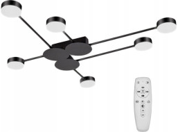 Stropné LED svietidlo ARMS half 40W - čierne + ovládač