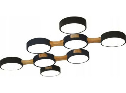 Stropné LED svietidlo GRID 40W - čierne / hnedé + ovládač
