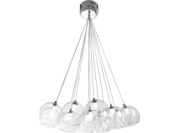 Stropné svietidlo GLASS 13 - kov/sklo - číre
