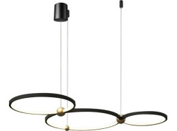 Stropné LED svietidlo PLANETARY wide 90W - čierne/zlaté + ovládač
