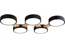 Stropné LED svietidlo GRID small 40W - čierne / hnedé + ovládač